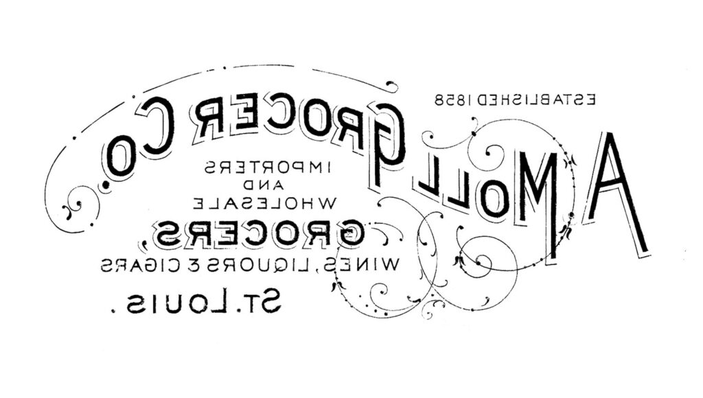 Grocer Typography Reverse Transfer Image