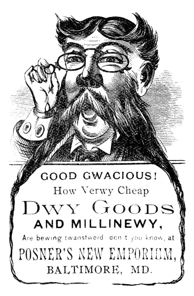 Man with Moustache Advertising Image