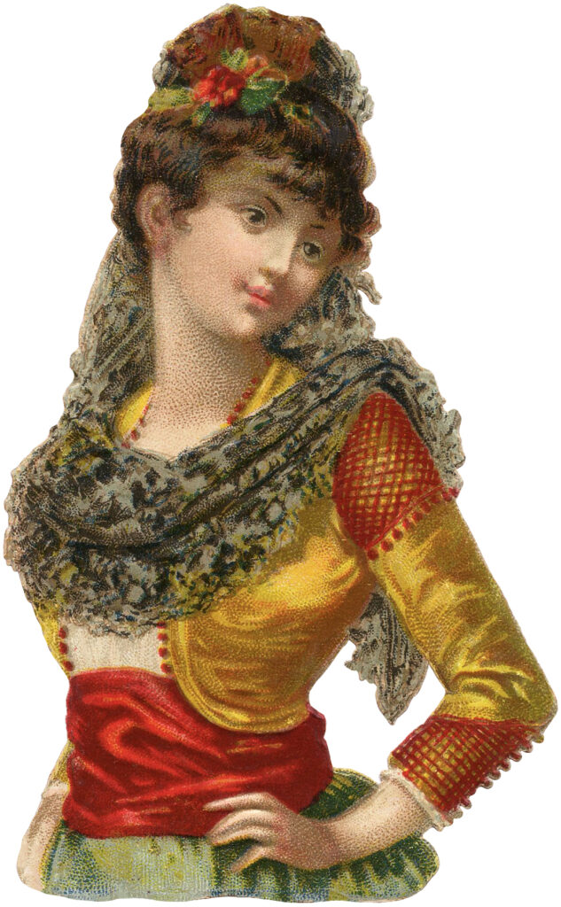 Vintage Lady Lace Veil Image