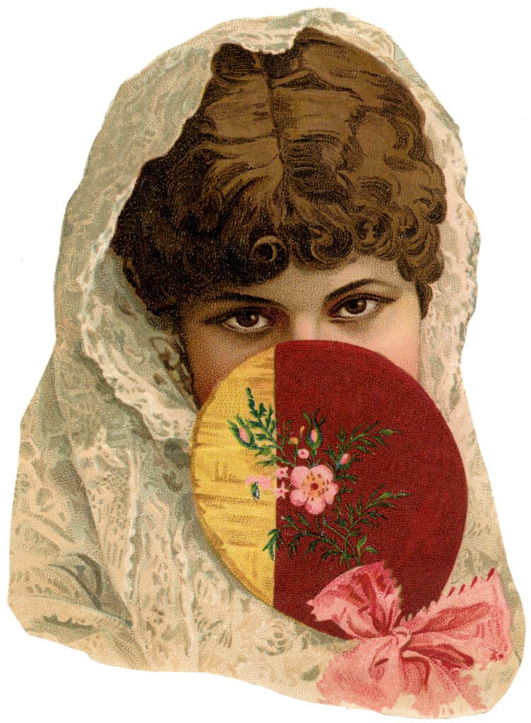 Vintage Woman Lace Veil Image