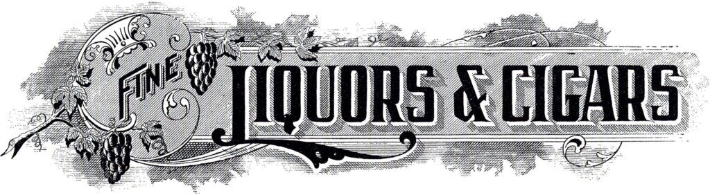 Vintage LIquor and Cigar Sign Image