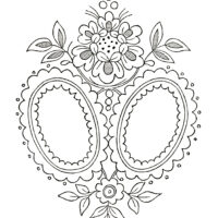 Floral Monogram Embroidery Pattern Image