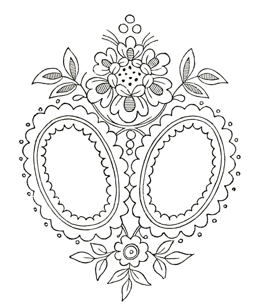 Printable Flower Embroidery Pattern Image