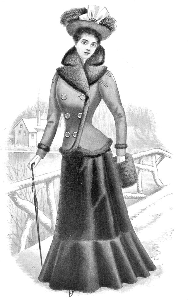 Victorian Lady Winter Fashion Image