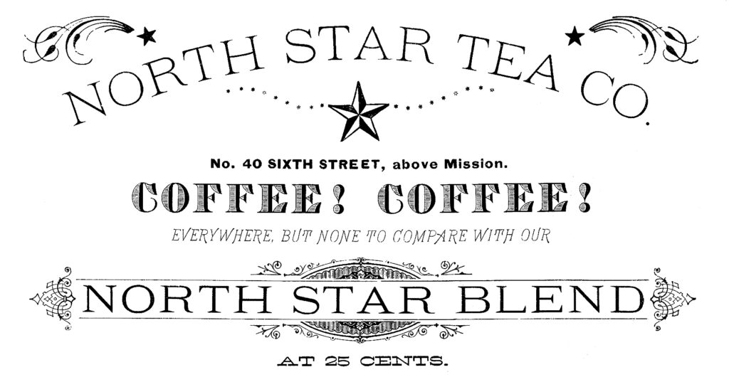 Tea and Coffee Advertising Typography Transfer