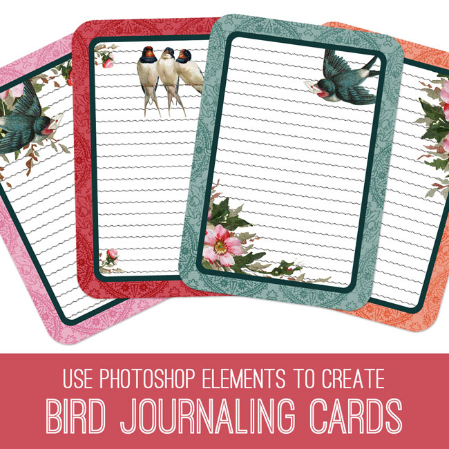 Photoshop Elements Tutorial for Bird Journaling Cards