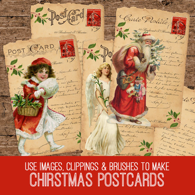 Photoshop Elements tutorial Christmas Postcards Image