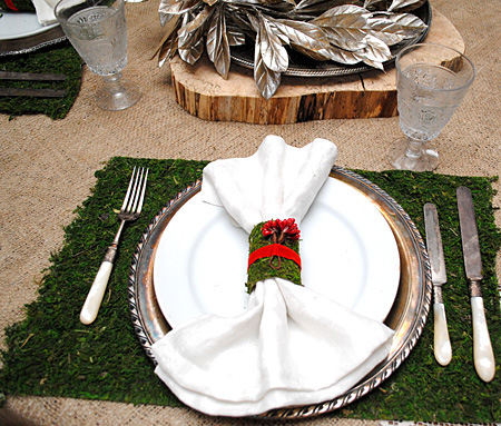 Moss Table Setting