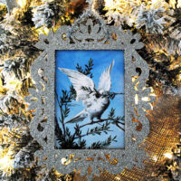 Glitter Picture Frame with Dove