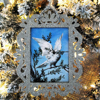 Glitter Picture Frame with Dove