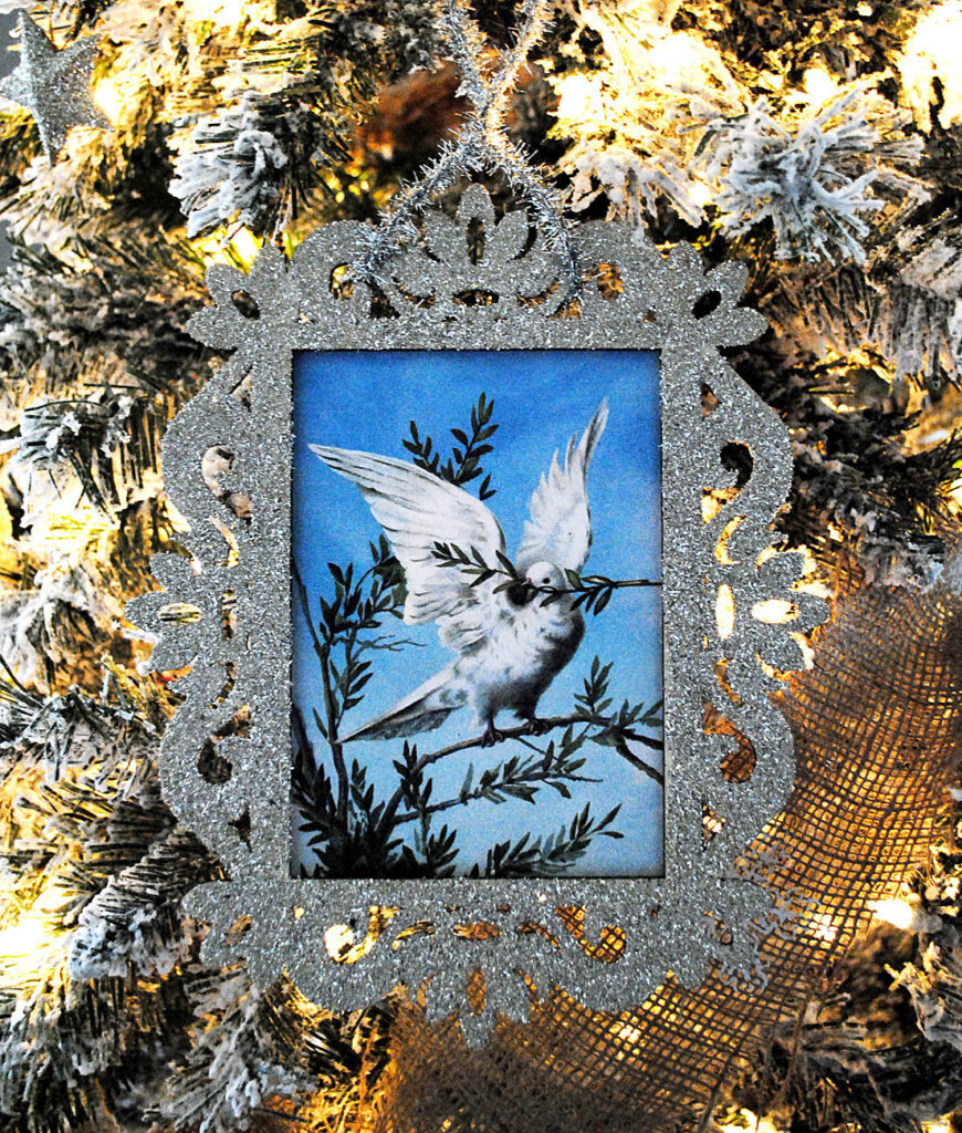 Glitter Picture Frame with Dove