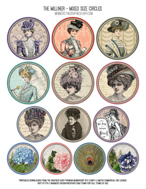 The Milliner Bundle assorted collaged circles