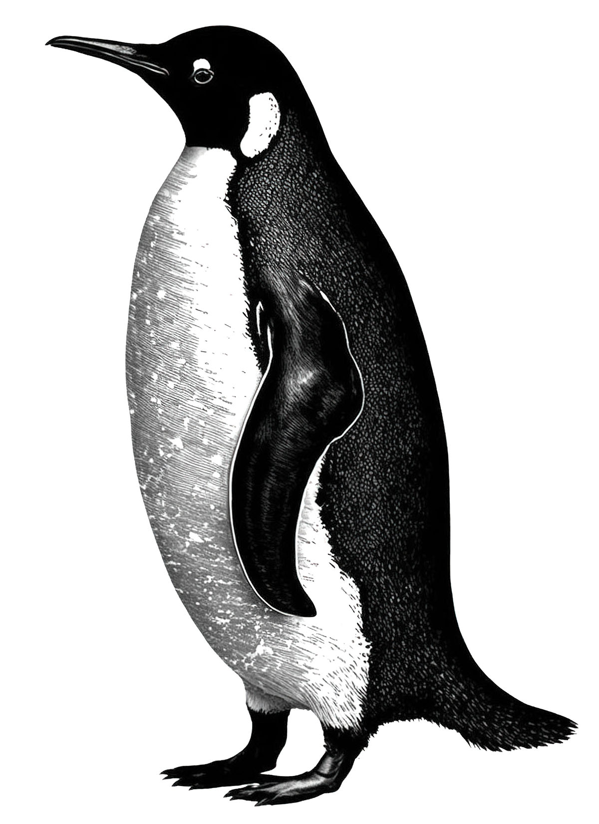 Black and White Penguin Picture