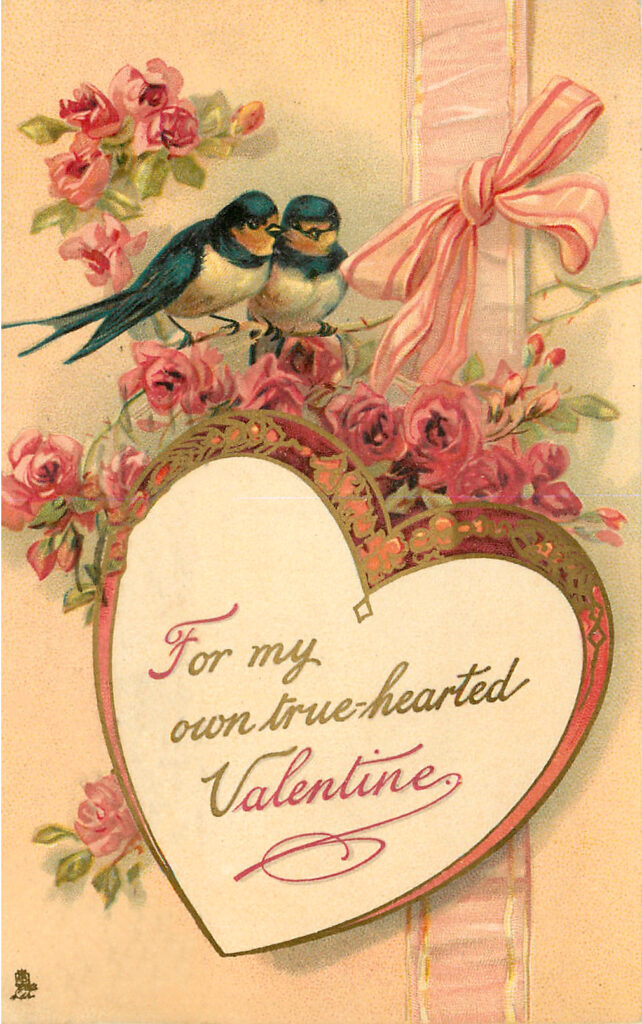 Valentine Birds with Heart