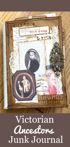 Victorian Ancestor Junk Journal Pinterest Graphic