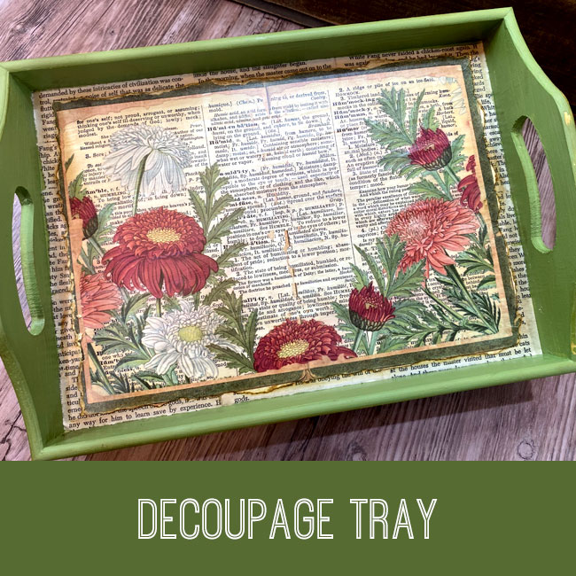 decoupage tray craft tutorial