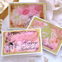 DIY Vintage bee birthday cards with a touch of gold