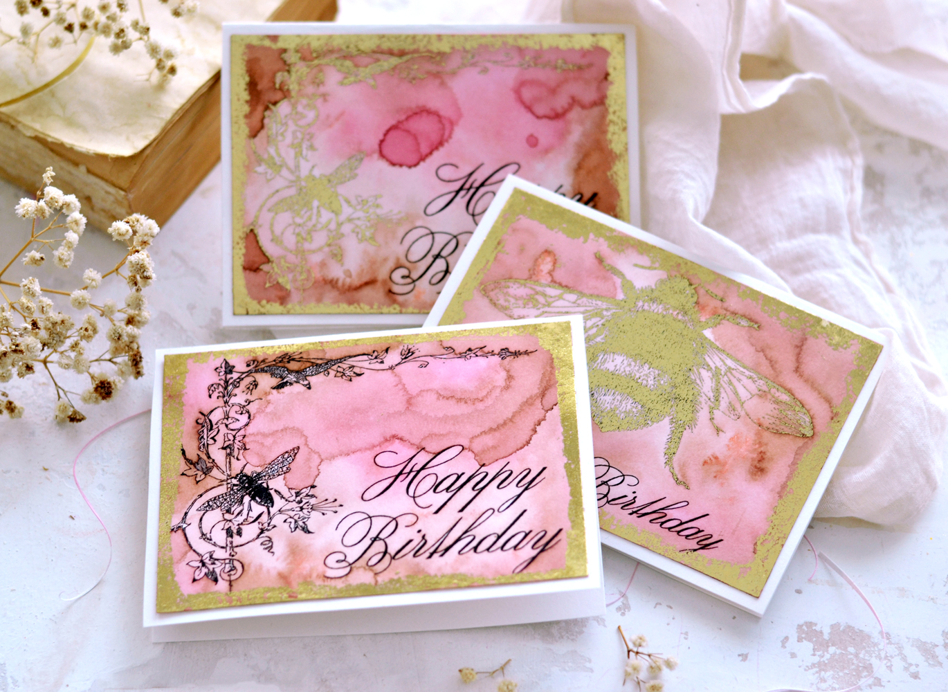 DIY Birthday Cards for Best Friend- Gold Foil! - The Graphics Fairy