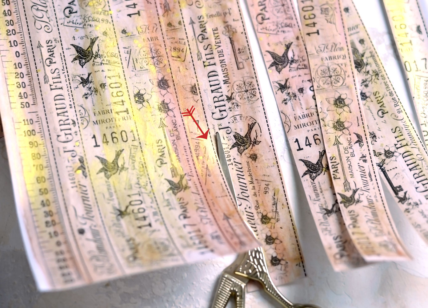 How to Make Vintage Washi Tape at home/ Vintage Script Washi Tape Making 