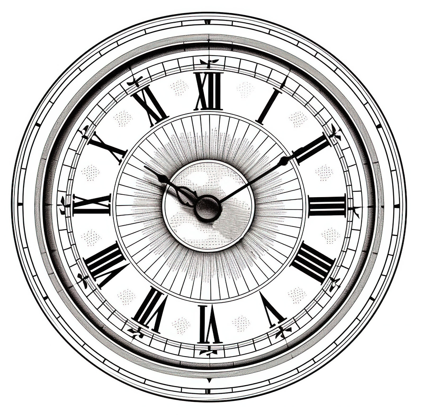 roman numerals clock clip art