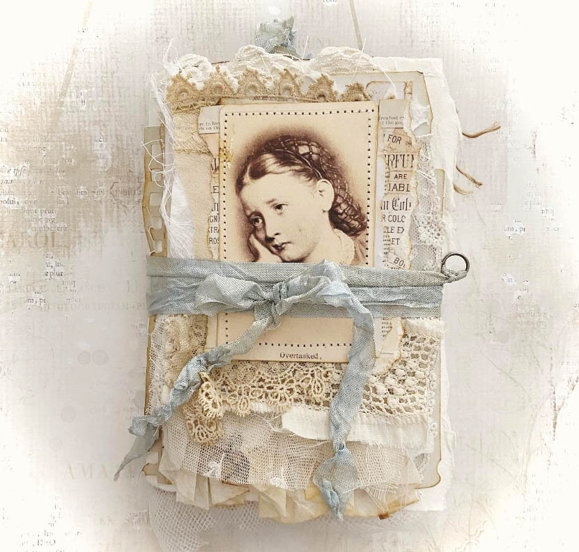 Journal with girl and lace