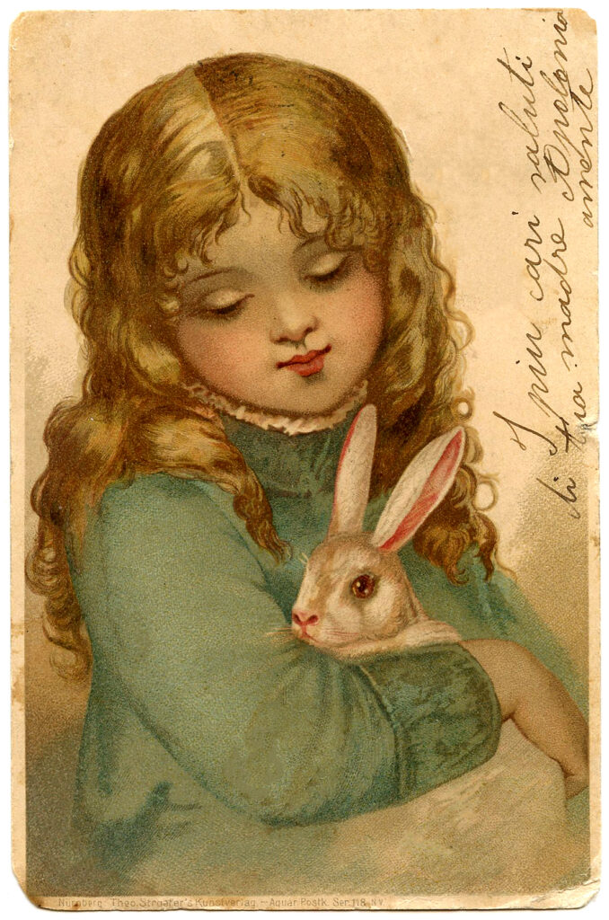 Easter Girl with Bunny