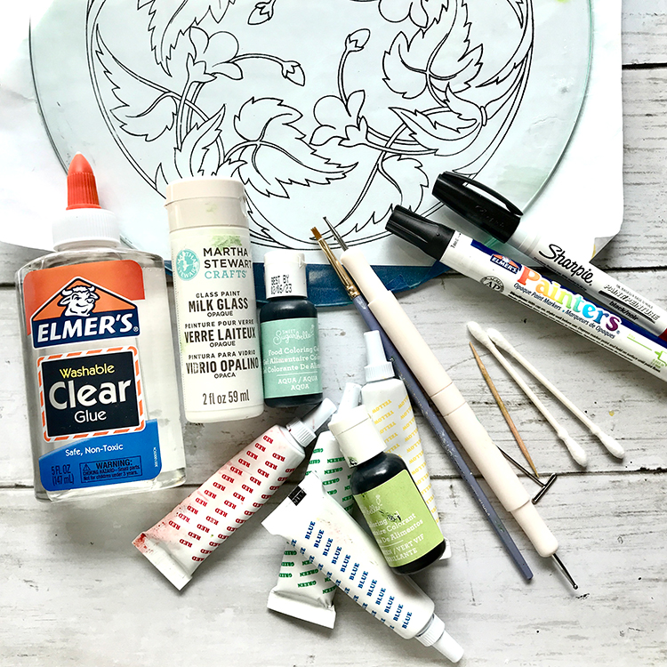 Painted Glass Tutorial Supplies