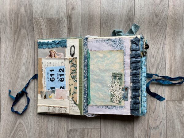 Junk journal cover with tuck spot