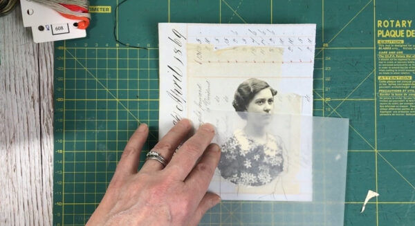 tracing paper over photo image