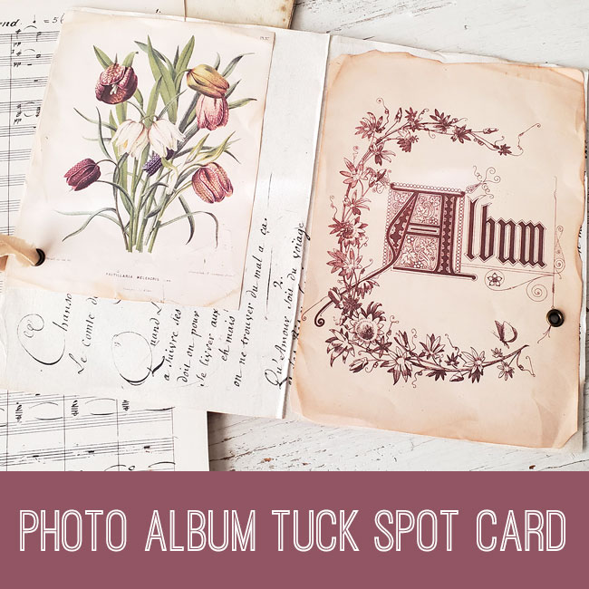 Photo Album Tuck Spot Card craft tutorial
