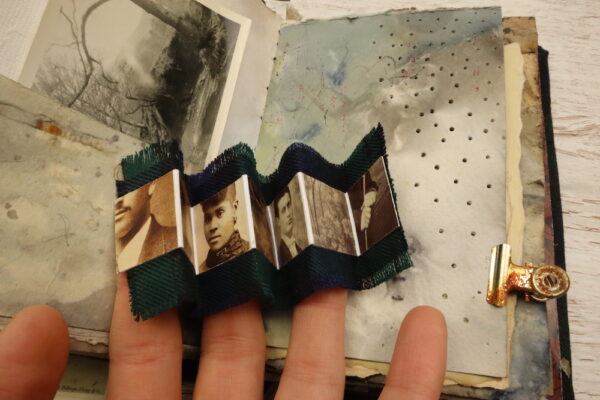 Junk journal spread tiny book