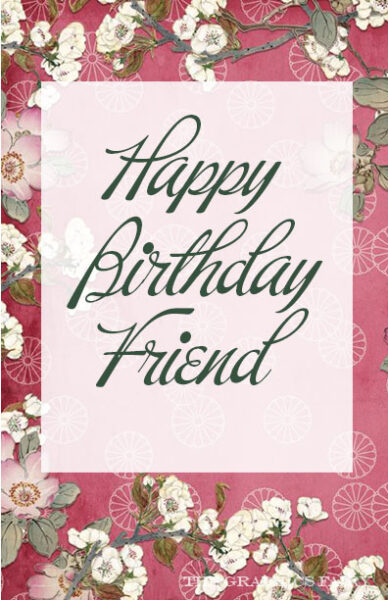 Friend with Blossoms Card