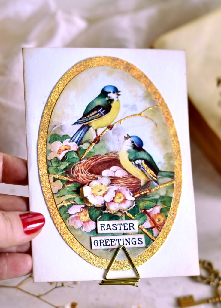 DIY Easter Card with gold holder