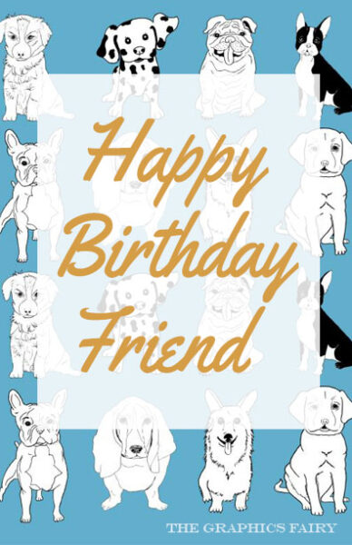 Dog Themed Birthday Greeting
