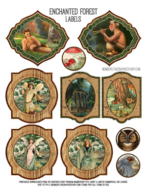 assorted Enchanted Forest Labels