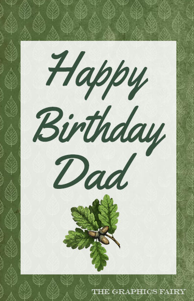 Nature themed Dad Birthday