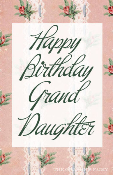 Free Digital Granddaughter Card