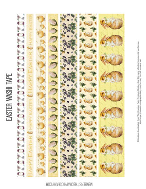 Easter Flora & Fauna Printable Washi Tape