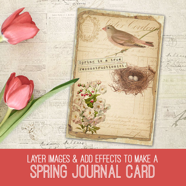 Spring Journal Card PSE Tutorial