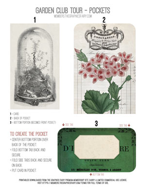 printable Garden Club Tour Journal Pocket
