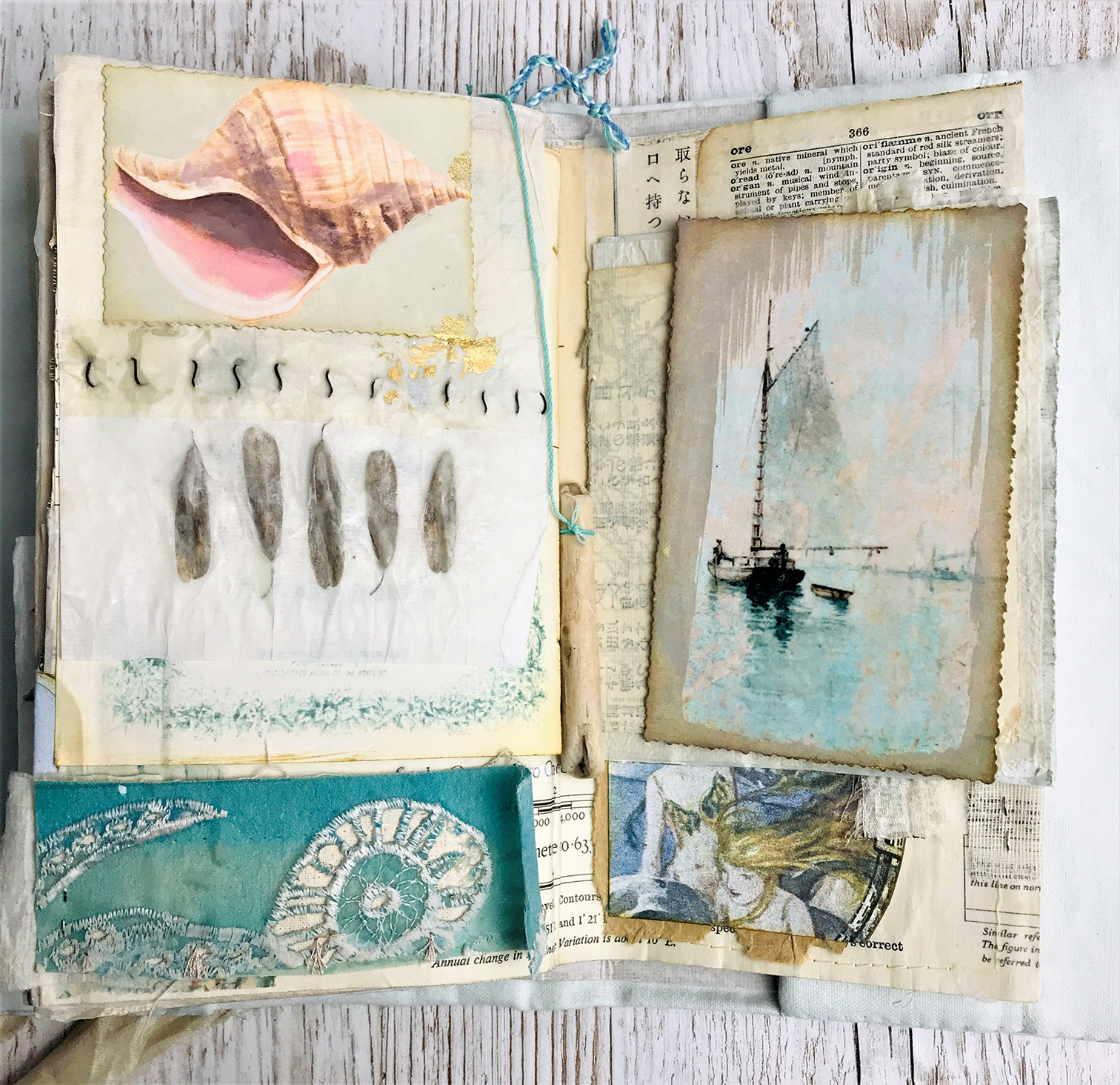 Sailboat Junk Journal Page