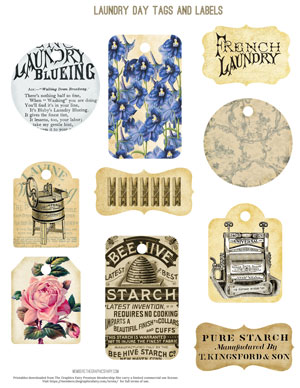 Laundry Day Assorted Tags and Labels