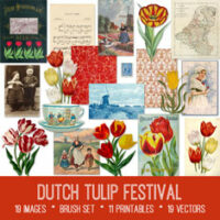 vintage Dutch Tulip Festival Ephemera Bundle