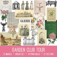 vintage Garden Club Tour ephemera bundle