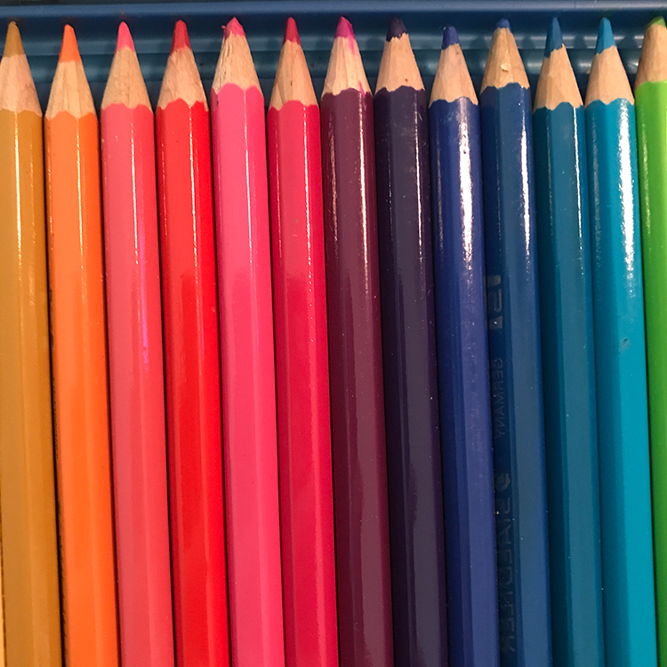 Coloring Pencils in Box