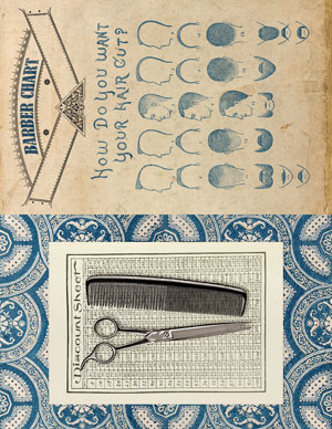 vintage Barber Shop printable Journal Pages