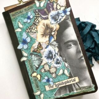 Junk journal cover with Frida Kalo image