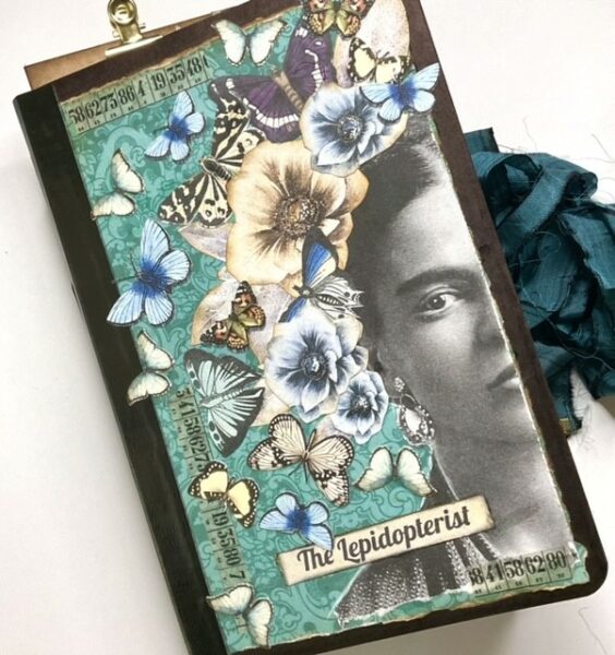 Junk journal cover with Frida Kalo image