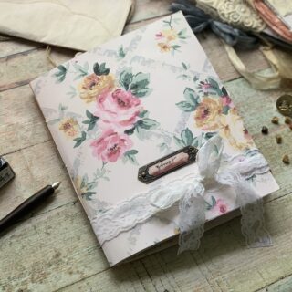 Junk journal with floral cover
