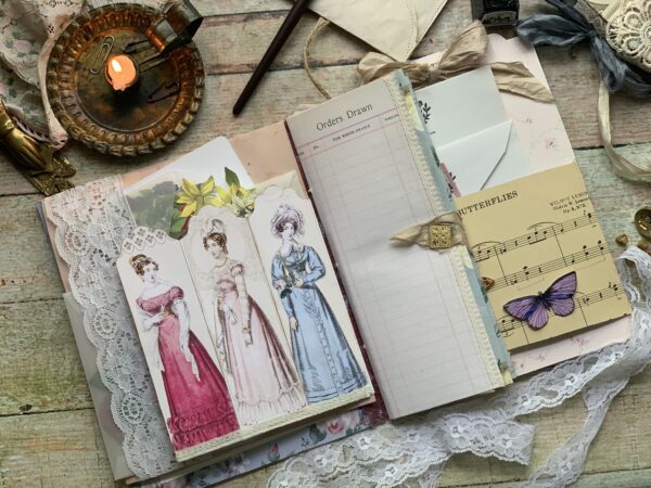 Junk journal tags with vintage ladies